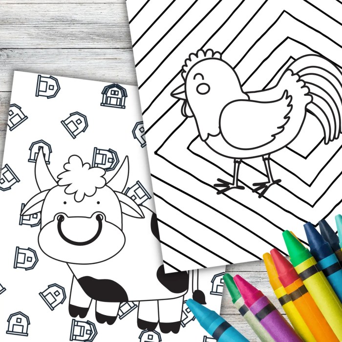 Farm animal coloring pages'