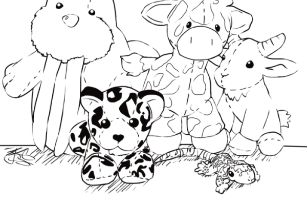 Stuffed animals coloring pages