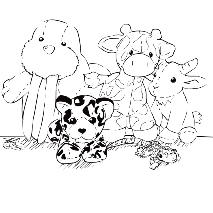 Coloring pages of stuffed animals