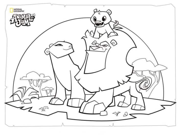 Animal jam coloring pages