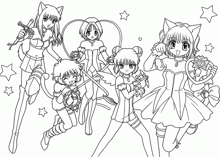 Anime coloring pages printable