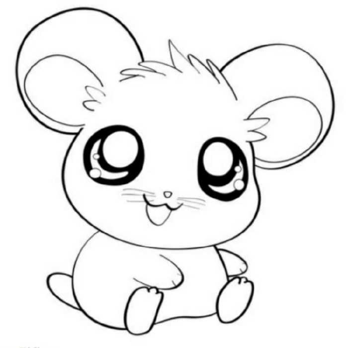 Cute animal coloring sheet