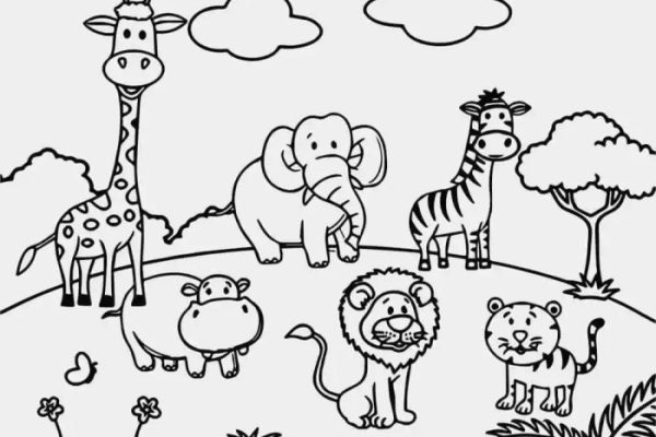 Free zoo animal coloring pages