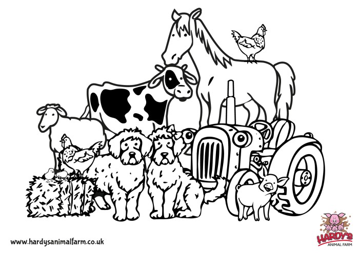 Farm animal coloring sheets