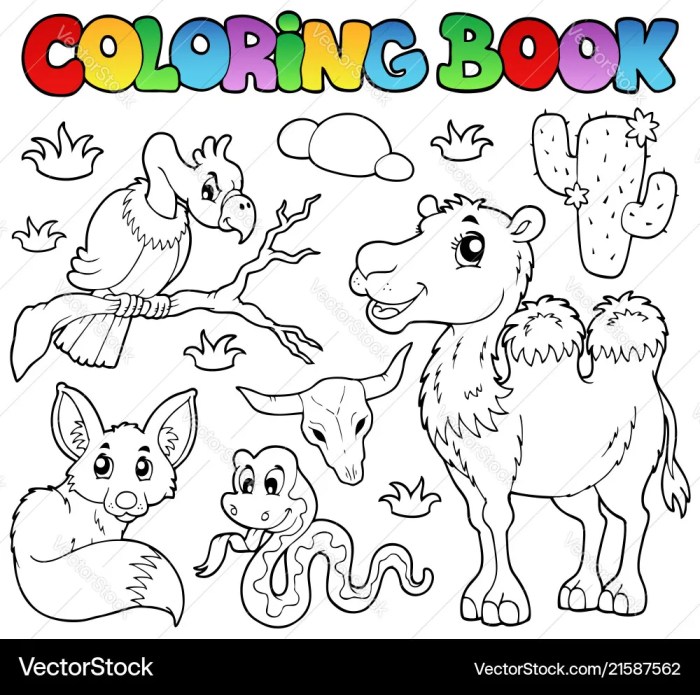 Desert animal coloring pictures