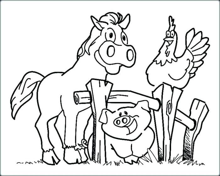 Free farm animal coloring pages