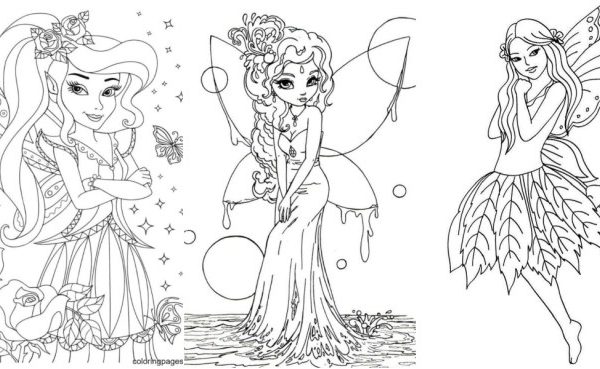 Anime fairy coloring pages