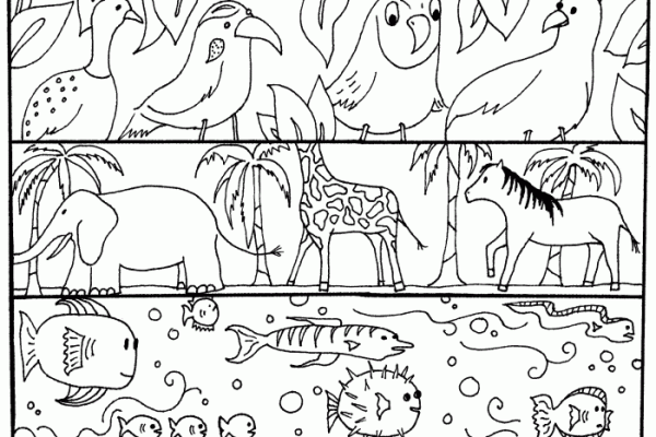 Anime animals coloring pages