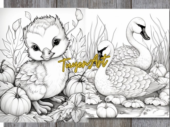 Fall animal coloring pages