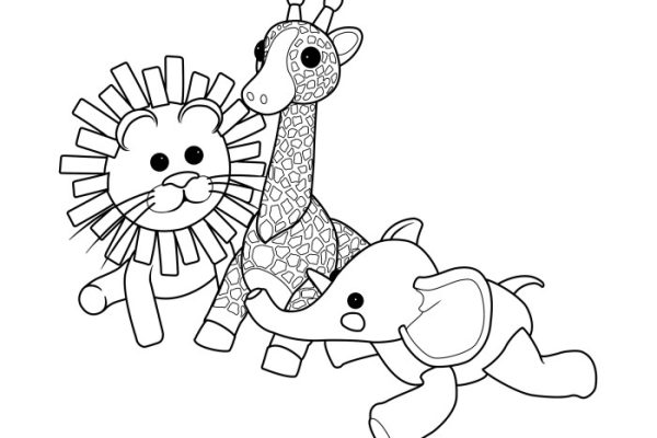 Coloring pages of stuffed animals