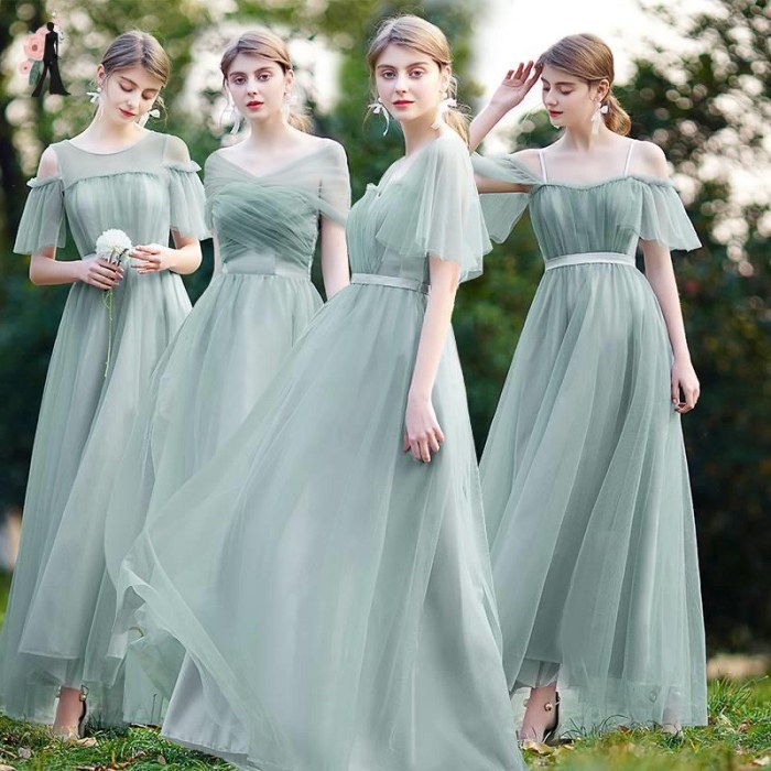 Dusty bridesmaids serenity baju combos colours gown amsale