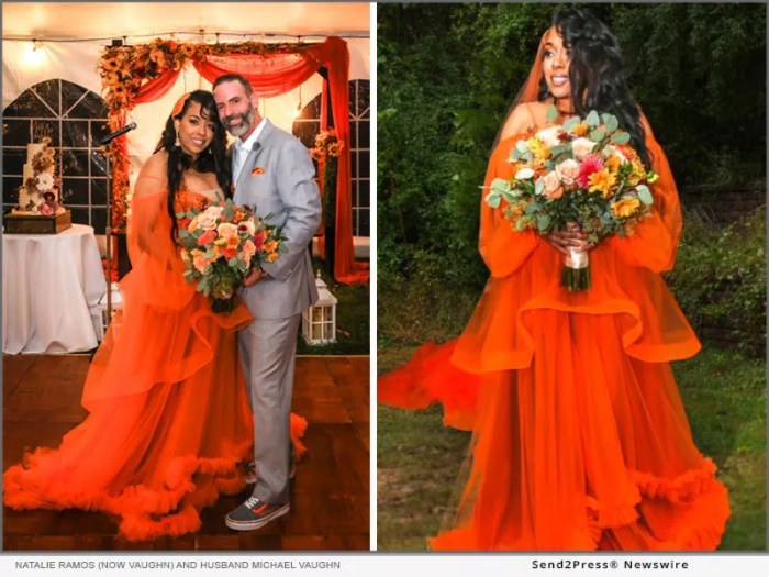 Orange dress to wear to a wedding