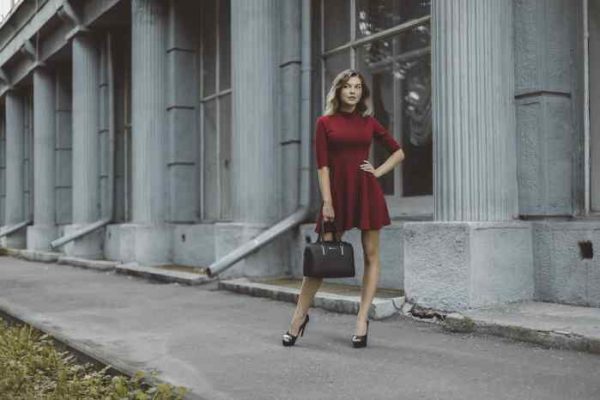 Wear red dress wedding country