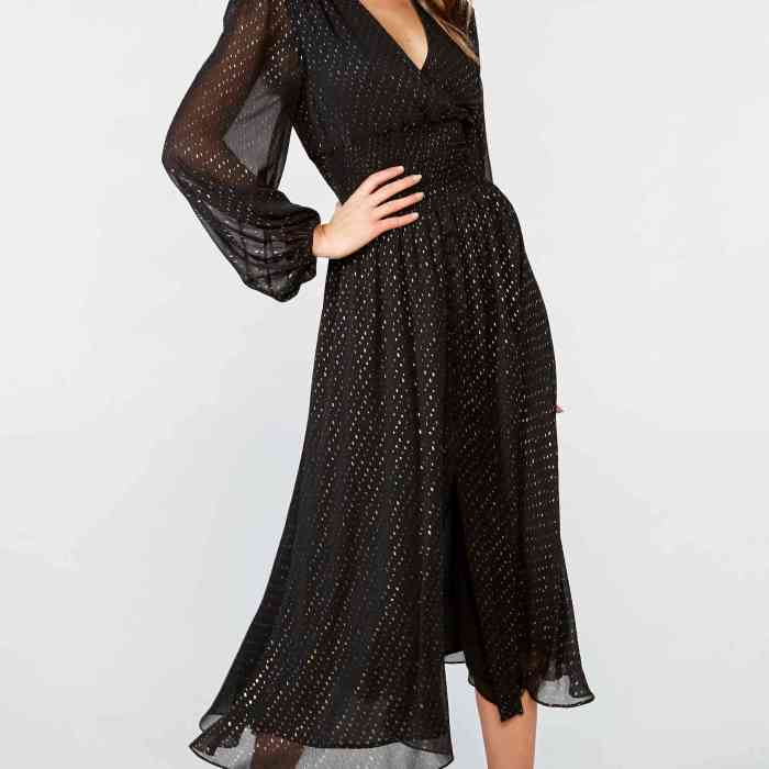 Midi wedding guest dress with sleeves