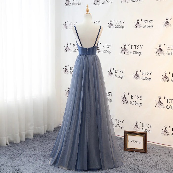 Dusty blue dresses for wedding guest