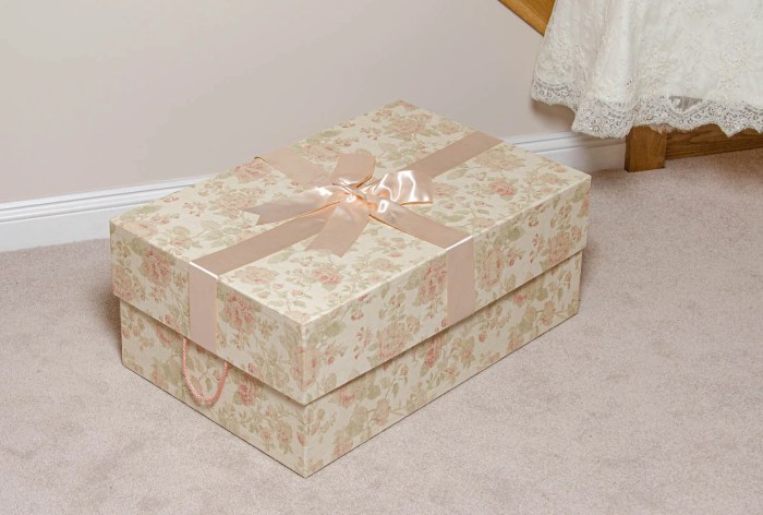 Box for storing wedding dress