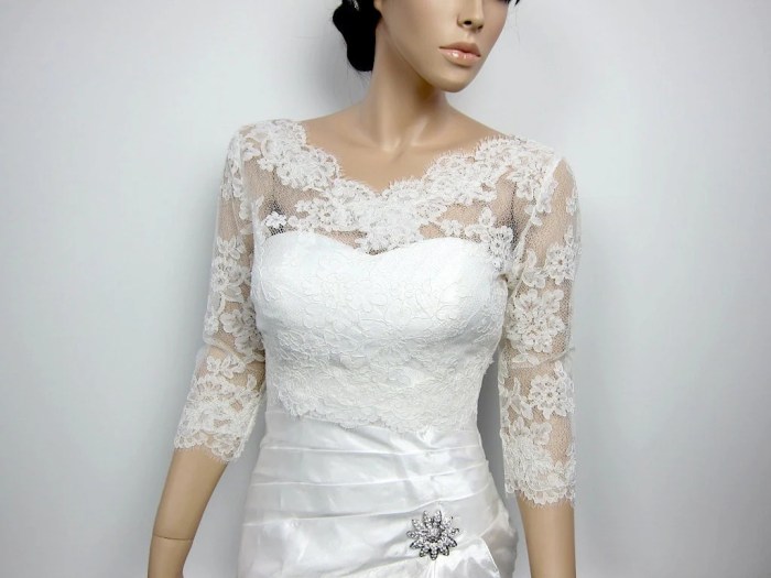 Bolero jacket for wedding dress