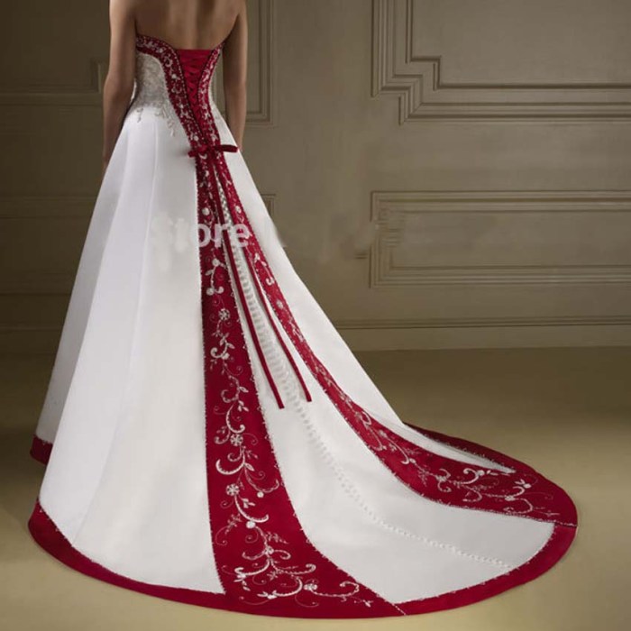 Burgundy colored wedding dresses