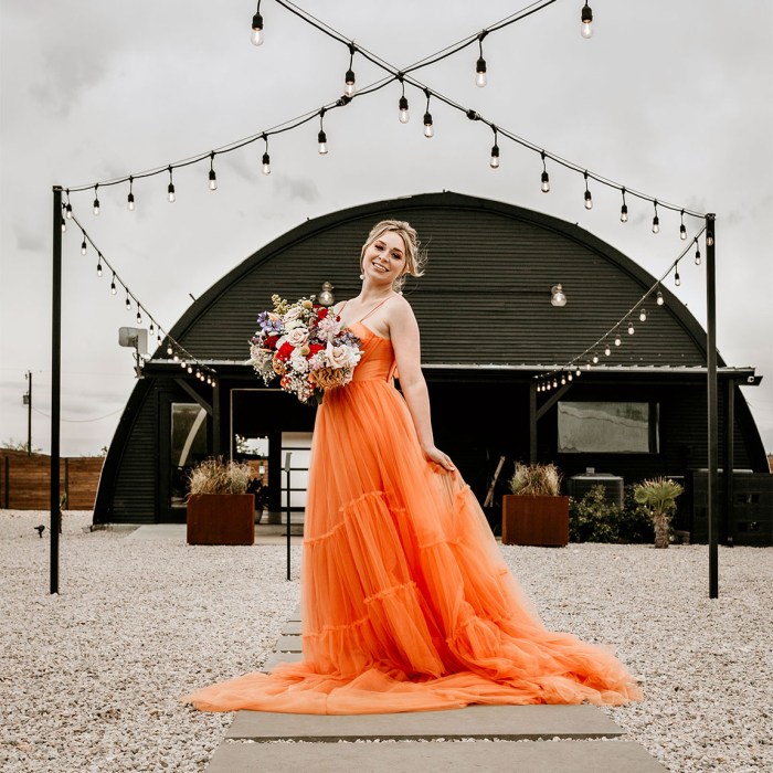 Orange dress prom wedding neon long burnt one dresses chiffon shoulder elegant beaded open back ball bridesmaid sponsored links